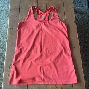 TNF Orange Scoop Neck Sleeveless Tank Top